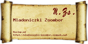 Mladoniczki Zsombor névjegykártya